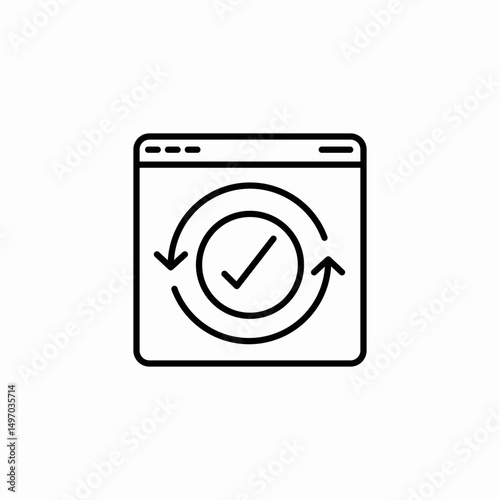 document sync icon sign vector