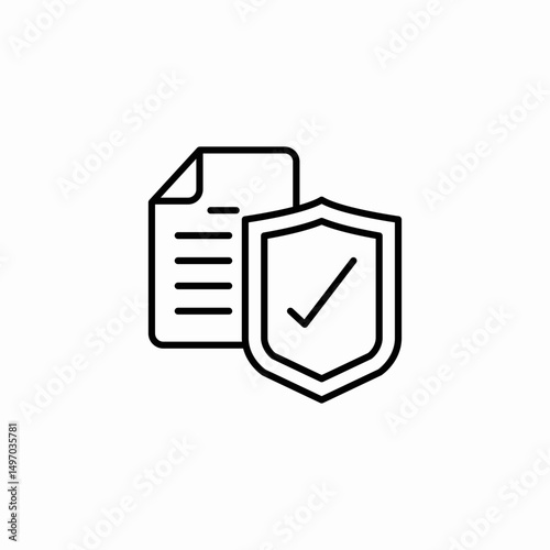 document security icon sign vector