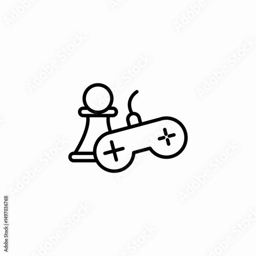 game strategy icon sign vector