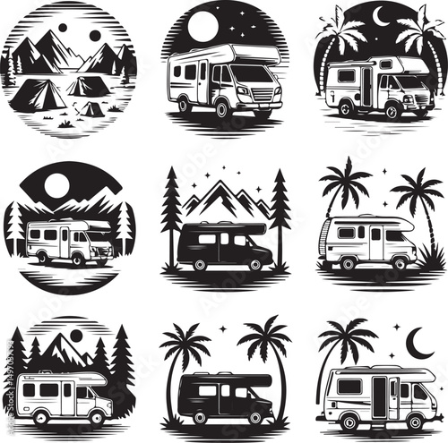 Modern Camping Silhouette SVG Bundle 2025 | Tent, Fire, Forest & Outdoor Adventure Clipart”

“Camping Under the Stars 2025 | Trendy Tent & Nature Scene SVGs for Shirts, Stickers & Crafts”

“New Style 