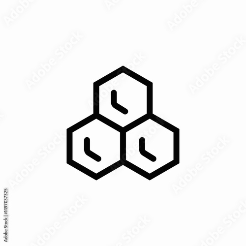 honey cells icon sign vector