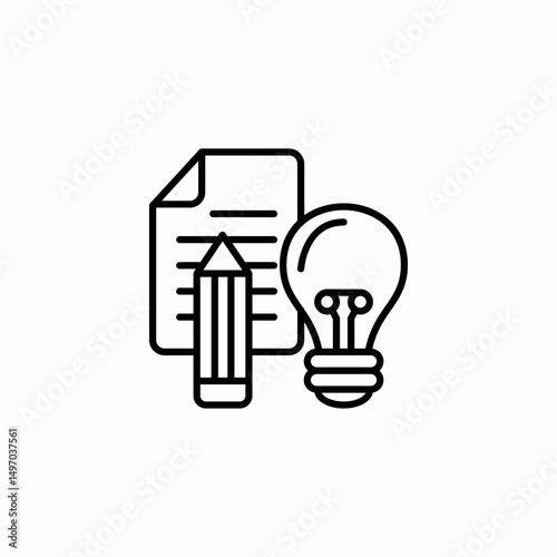 idea creation icon sign vector