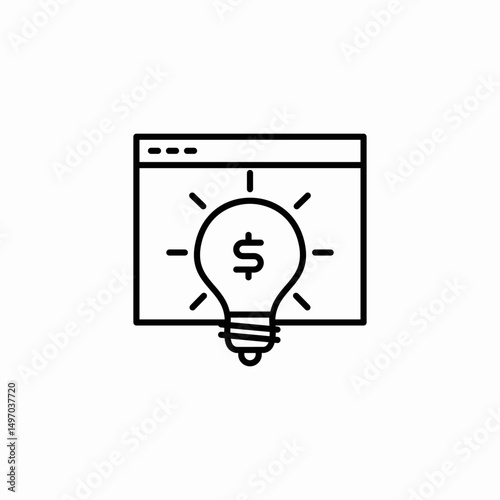 idea money icon sign vector