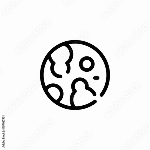 itchy globe icon sign vector