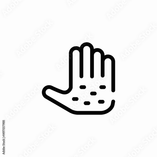 itchy hand icon sign vector