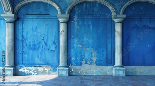 Blue background architectural style background