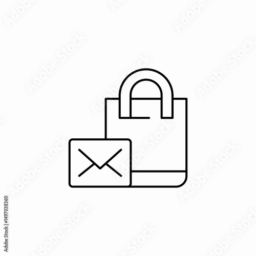 locked mail icon sign vector
