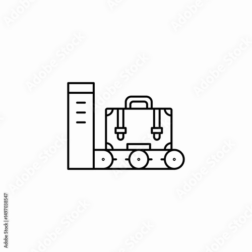 luggage check icon sign vector