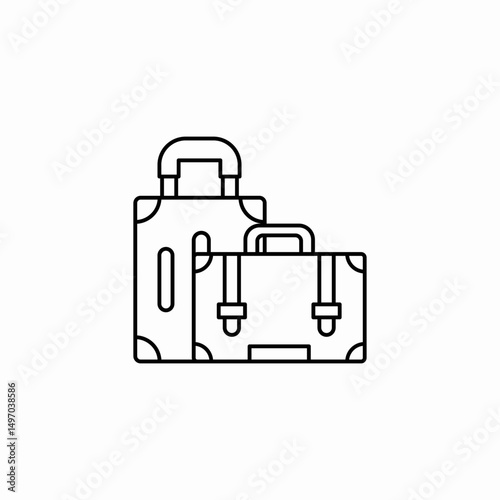 luggage bags icon sign vector