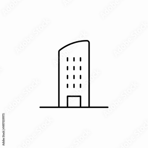 office building icon sign vector