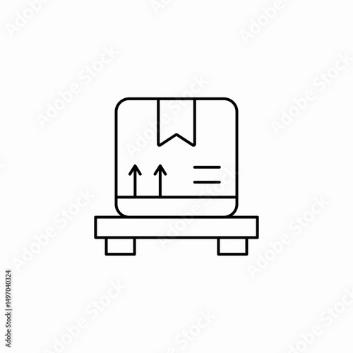 pallet up icon sign vector