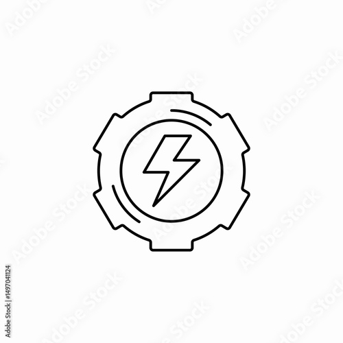 power gear icon sign vector