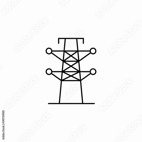 power line icon sign vector