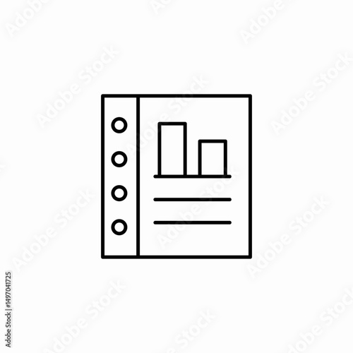 report binder icon sign vector