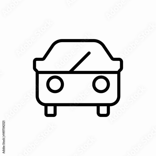 Passenger car transportation vehicle icon vector sign