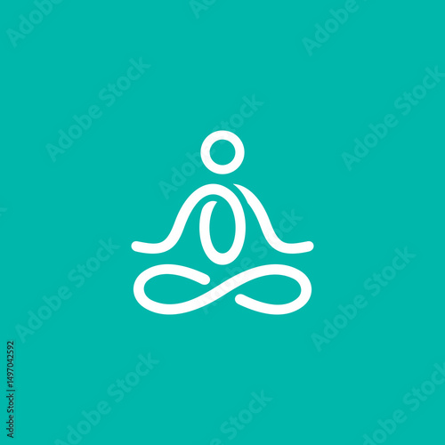 Infinity Yoga logo design vector template