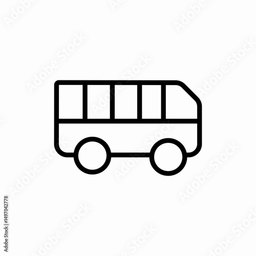 School bus transport icon vector sign