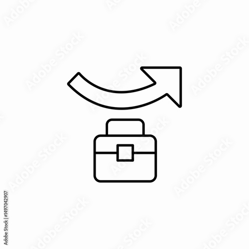 switch briefcase icon sign vector