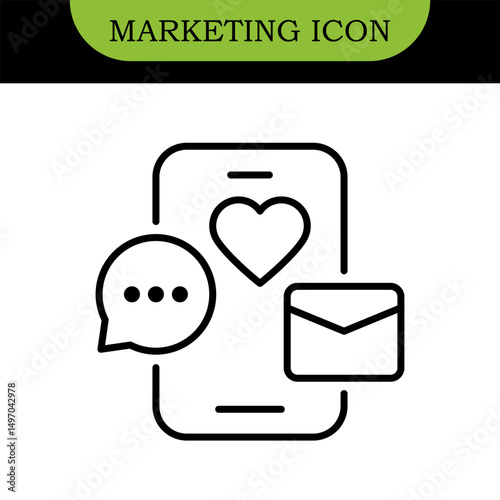 Digital Marketing Line Editable Icons set. Vector illustration in modern thin line style of online business related icons: advertisement, sales, content analysis, and more