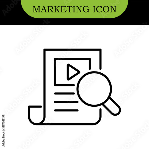 Digital Marketing Line Editable Icons set. Vector illustration in modern thin line style of online business related icons: advertisement, sales, content analysis, and more