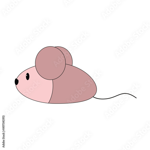 Cartoon pet mouse toy, perfect for playful kitten entertainment and animal enrichment themes