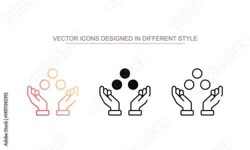 Juggling Ball icon design with white background stock illustration
