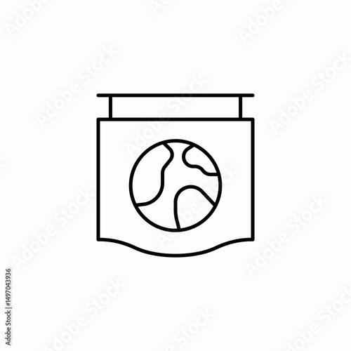 world banner icon sign vector