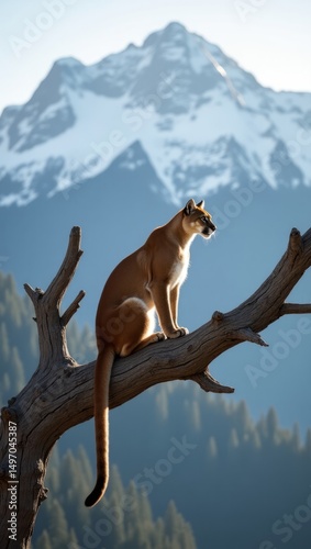 lion in the tree
