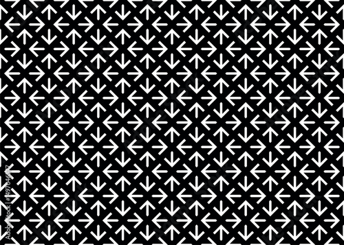 Abstract geometric pattern. A seamless vector background. White and black ornament. Graphic modern pattern. Simple lattice graphic design.