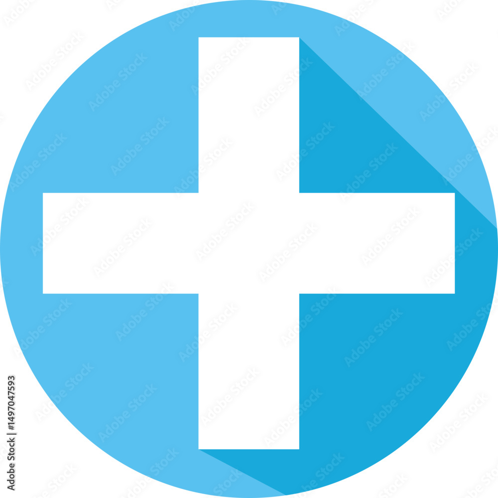 Obraz premium Minimal Plus Sign Icon