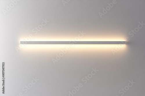 Modern, minimalist wall-mounted light bar