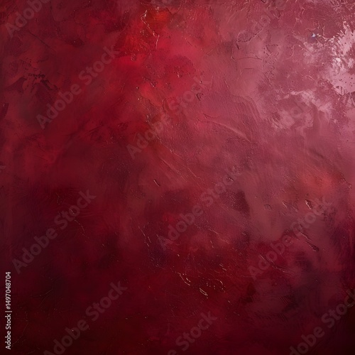 The textured surface displays a rich and deep shade of red, evoking feelings of warmth, passion, and artistic depth on a painted s like material.