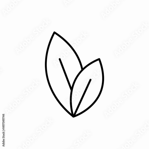 Green leaf nature icon vector sign