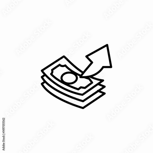 money growth icon sign vector