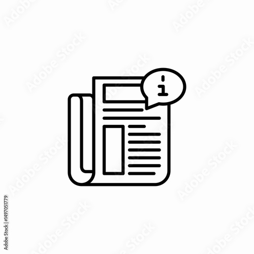news information icon sign vector