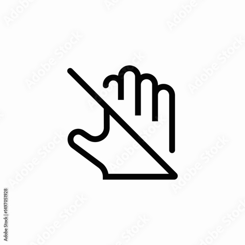 no touch icon sign vector