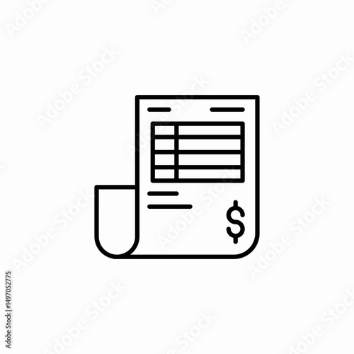 paid invoice icon sign vector