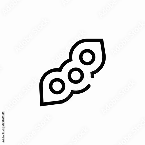 peas pod icon sign vector