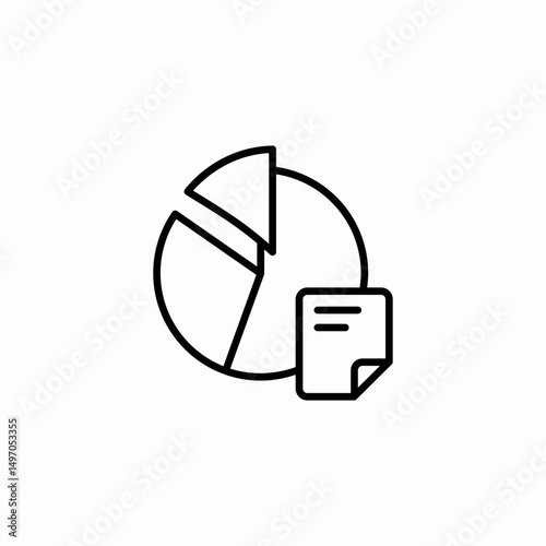 pie chart icon sign vector