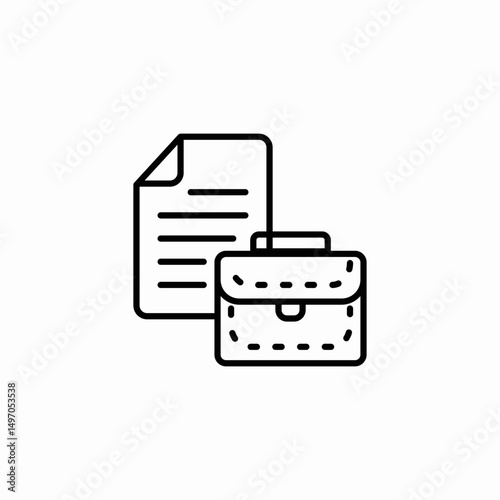 portfolio case icon sign vector