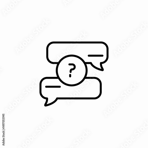 question chat icon sign vector