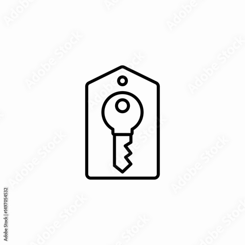 secure key icon sign vector