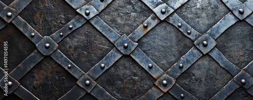 Intricate interlaced metal wall design