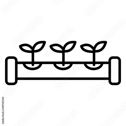 Hydroponic Line Vector