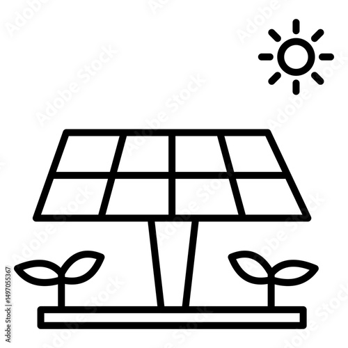 Hydroponic Line Vector