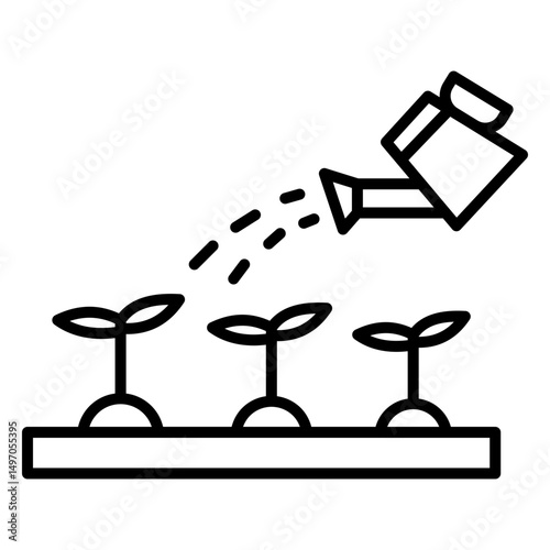 Hydroponic Line Vector