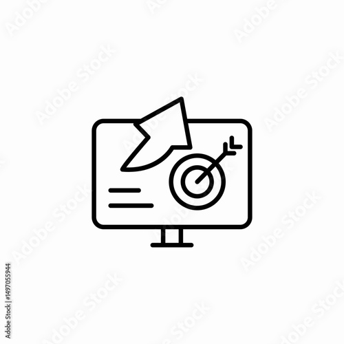 target marketing icon sign vector