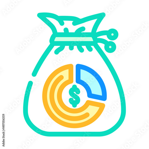referral earnings affiliate program color icon vector illustration