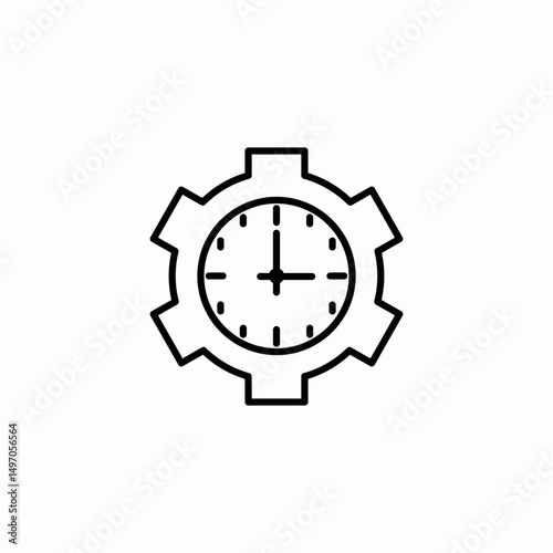 time management icon sign vector