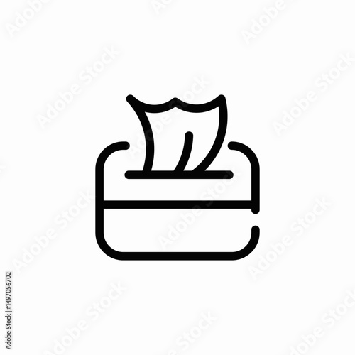tissue box icon sign vector